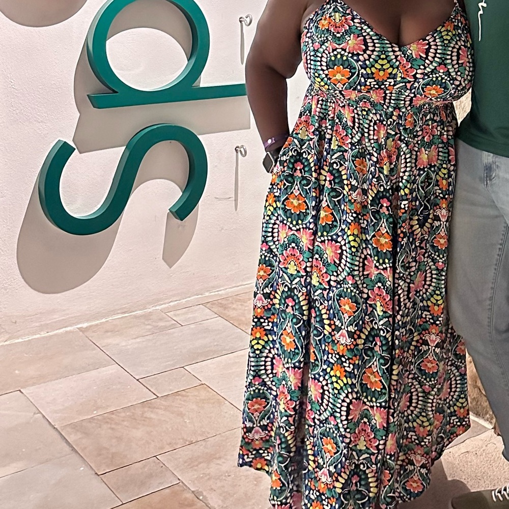 Colorful Patterned Maxi Dress